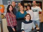 Direktorin mit Team bie der Verabschiedung an ihrem letzten Arbeitstag